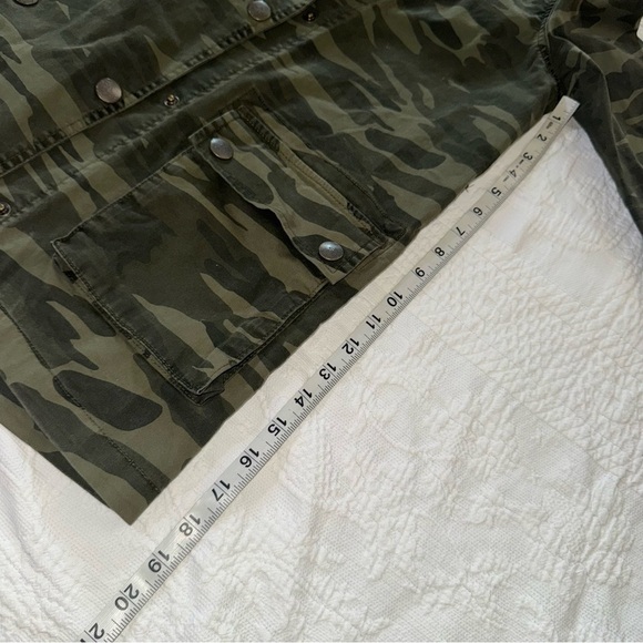 Lucky Brand Green Camo Trench Jacket Size Extra Small - Picture 5 of 11